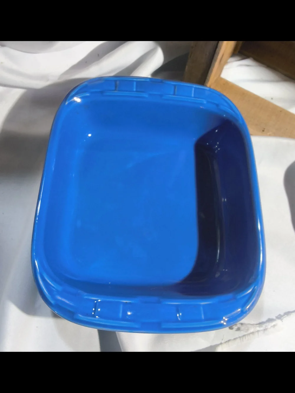 Longaberger Bright Blue Ceramic Baking Dish